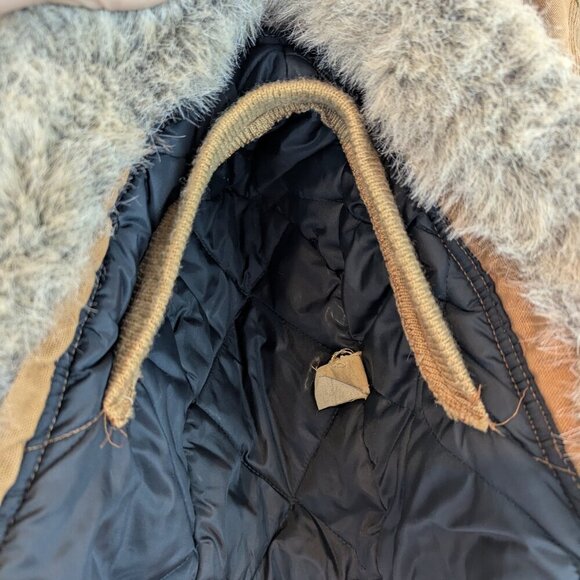 Vtg 70's Carhartt Chore Coat with Detachable Hood, Sz 44 - Picture 15 of 16